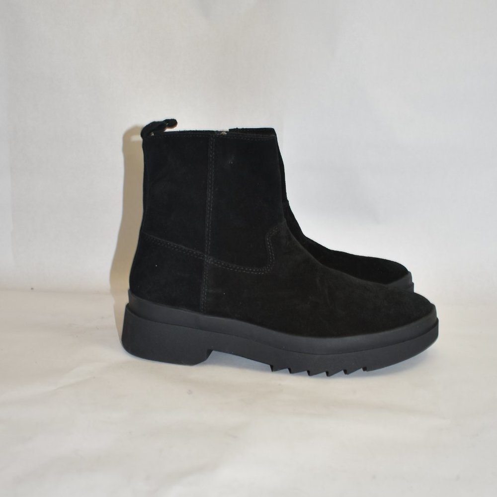 $280 EILEEN FISHER FLOYD WATERPROOF WINTER BOOT BLACK PLATFORM comfort  7 (TB24) - Picture 3 of 9